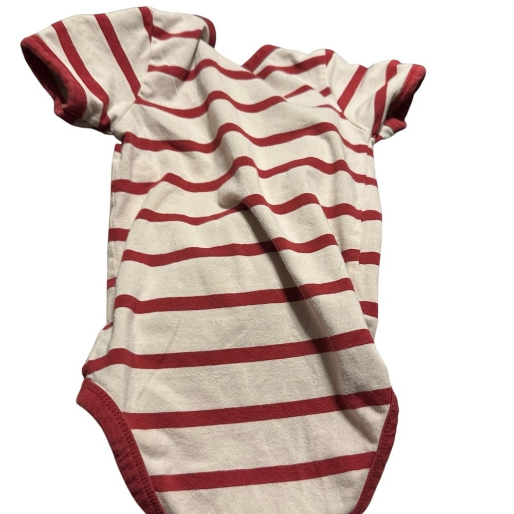 Striped Bodysuit - Red and Cream - Picture 2 of 4